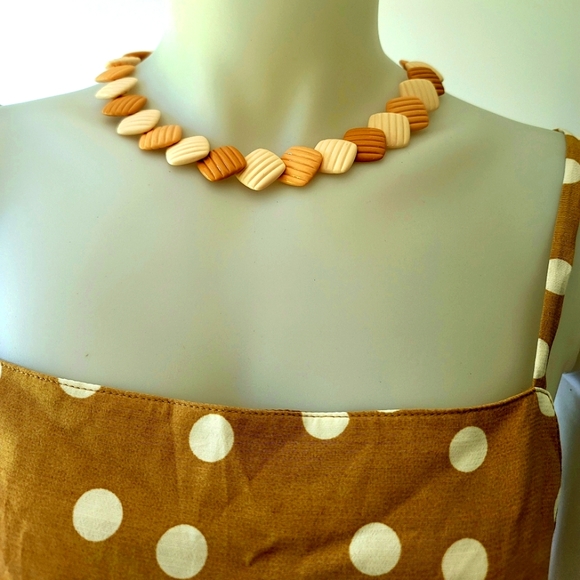 Vintage Handmade Button Necklace 19" - Picture 2 of 4